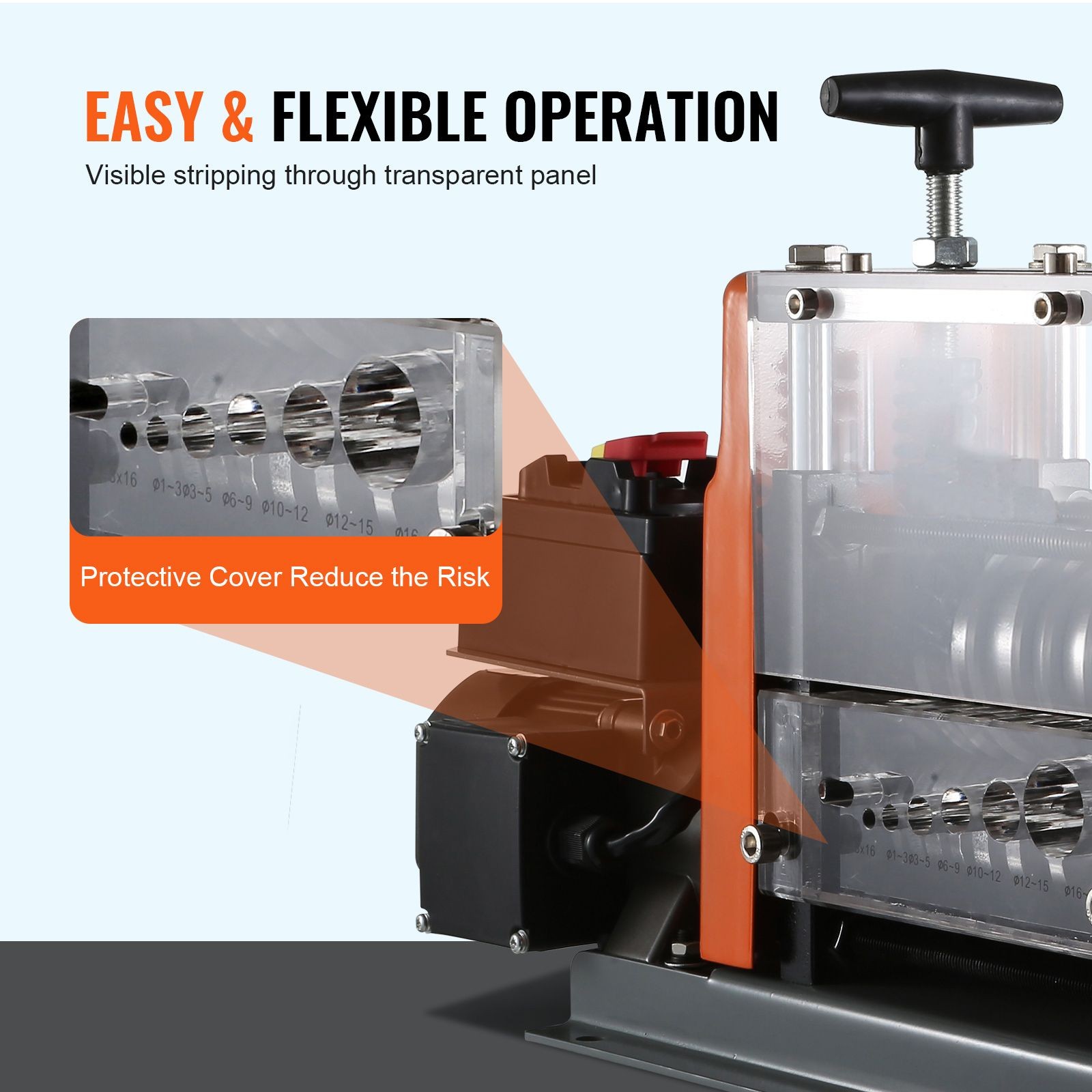 Efficient Motorized Wire Stripping Tool with Depth Gauge for Copper Recycling