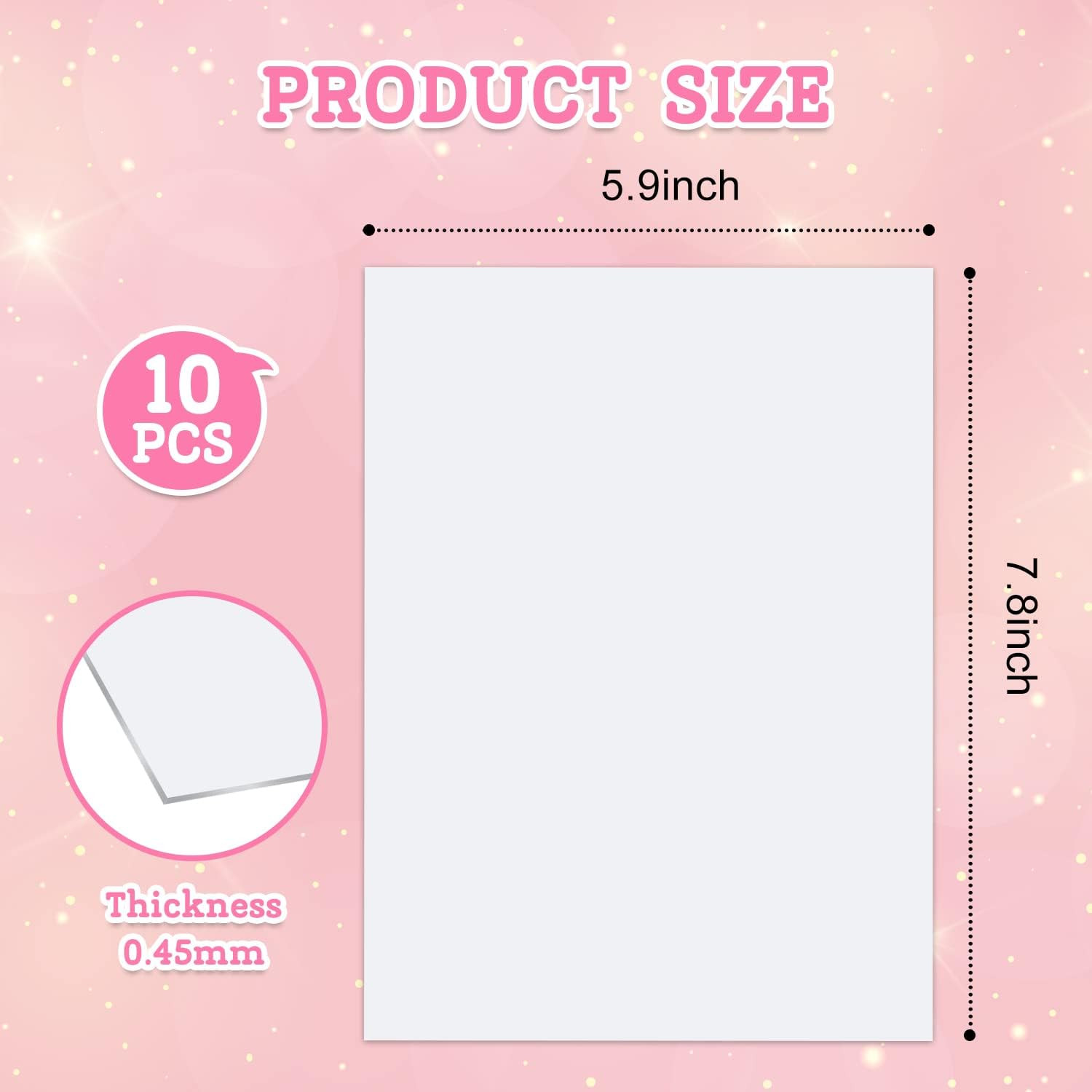 10 Pcs Aluminum Sublimation Blanks Heat, 6 X 8 Inches Metal Photo Blanks DIY Bla