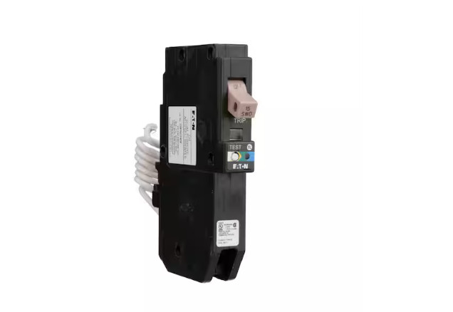 Eaton CHFN115A1CS CH 15A 1-Pole Dual Function AFCI/GFCI Circuit Breaker – Black