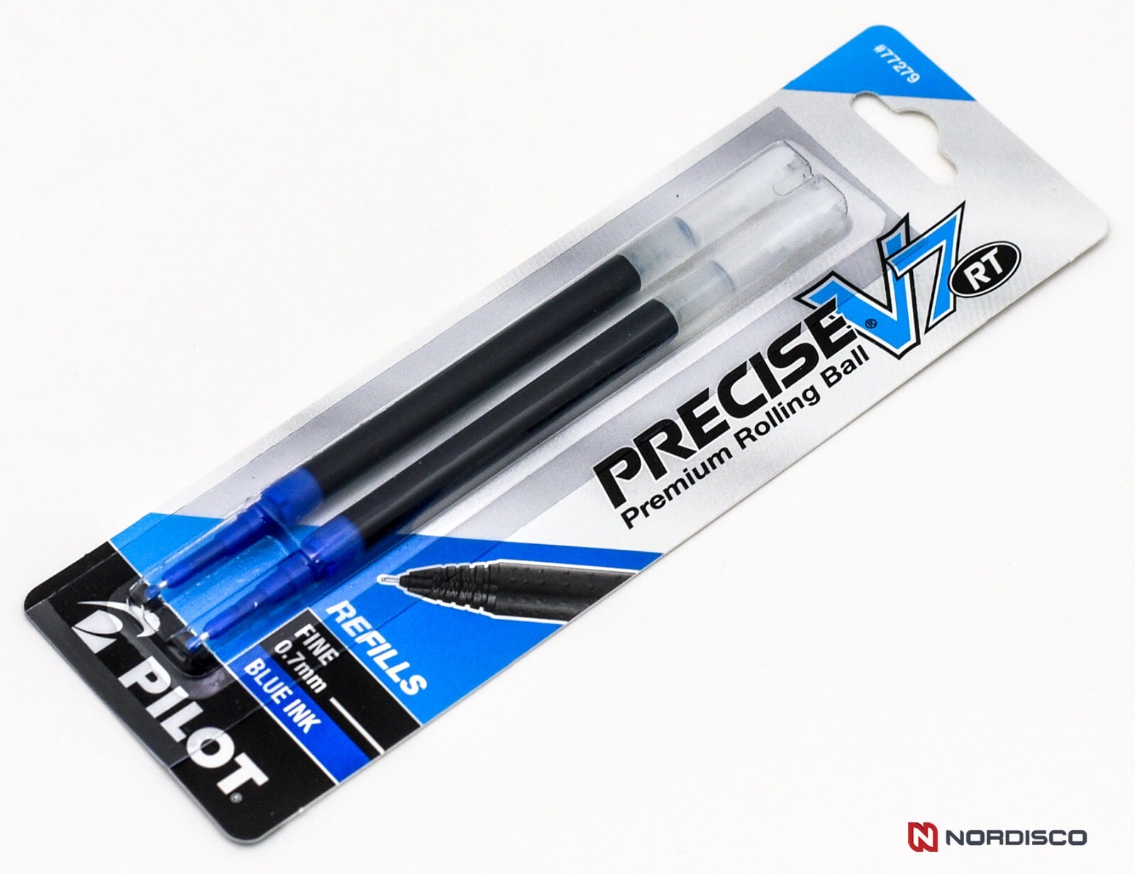 Pilot Precise V7 RT, 3 Pens With 4 Packs of Refills, Blue Ink, 0.7mm Fine Point