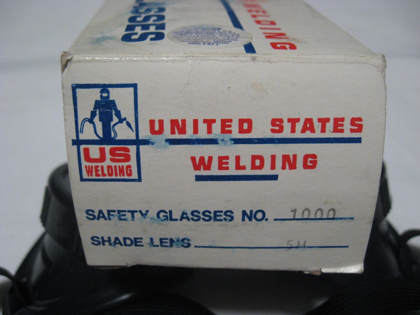 Vintage U.S. Welding Dark Green Lens Adjustable Safety Glasses/Goggles M-5H