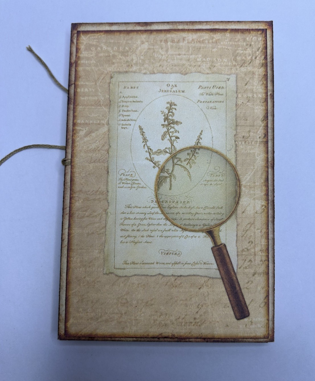 New Handmade Distressed Nature Junk Journal Folio 5.5 x4 inches