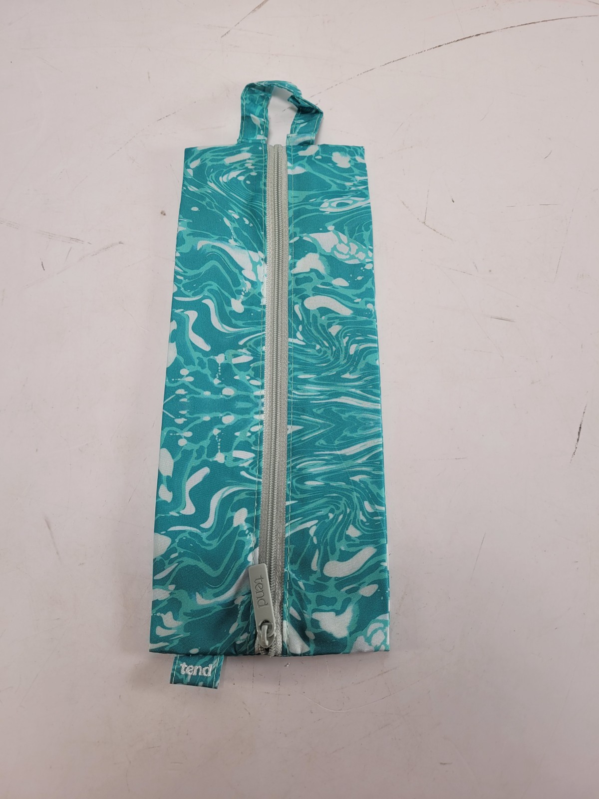 Baggu x Tend Zen Pack Zipper Aqua Blue Bag Case 10″x4″