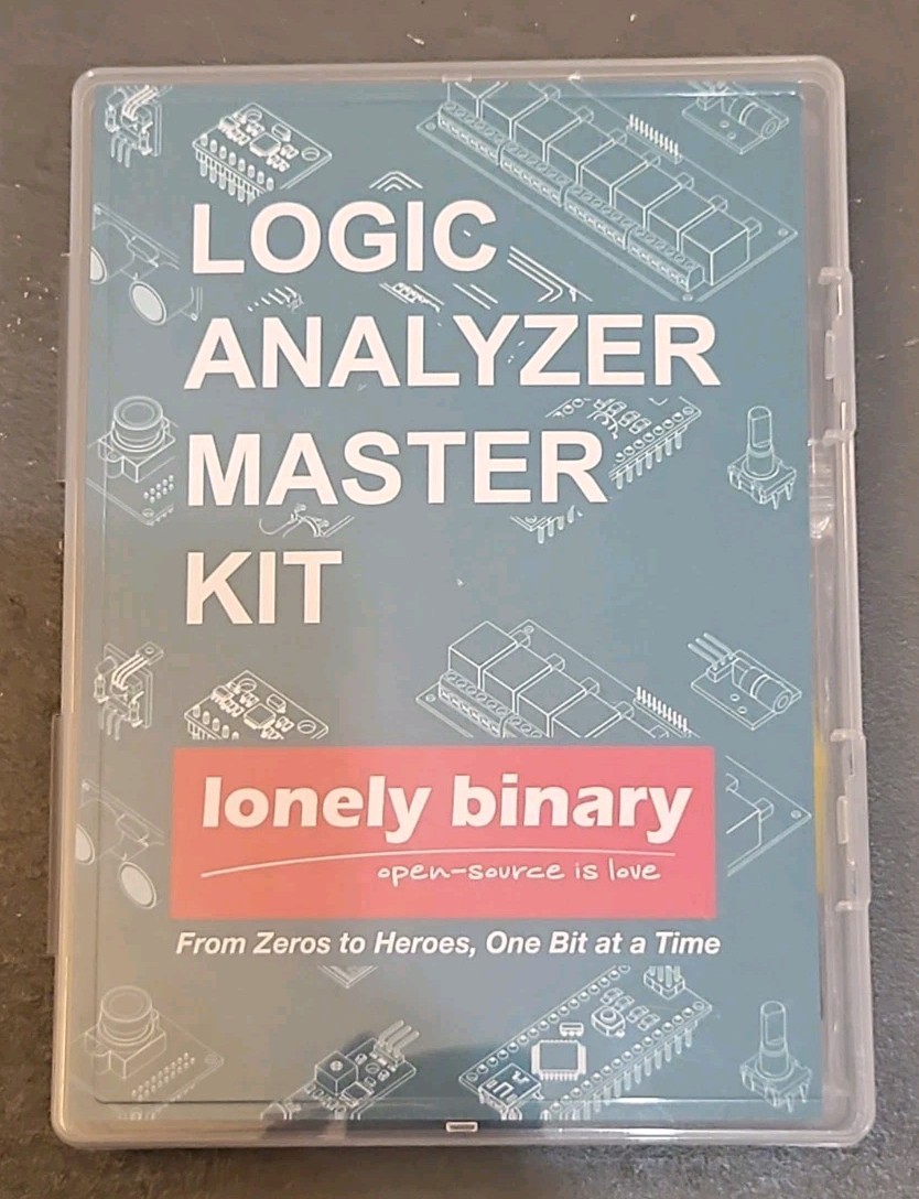 LONELY BINARY Logic Analyzer 8 Channels 24MHz USB Kit with Base Module, Breadboa