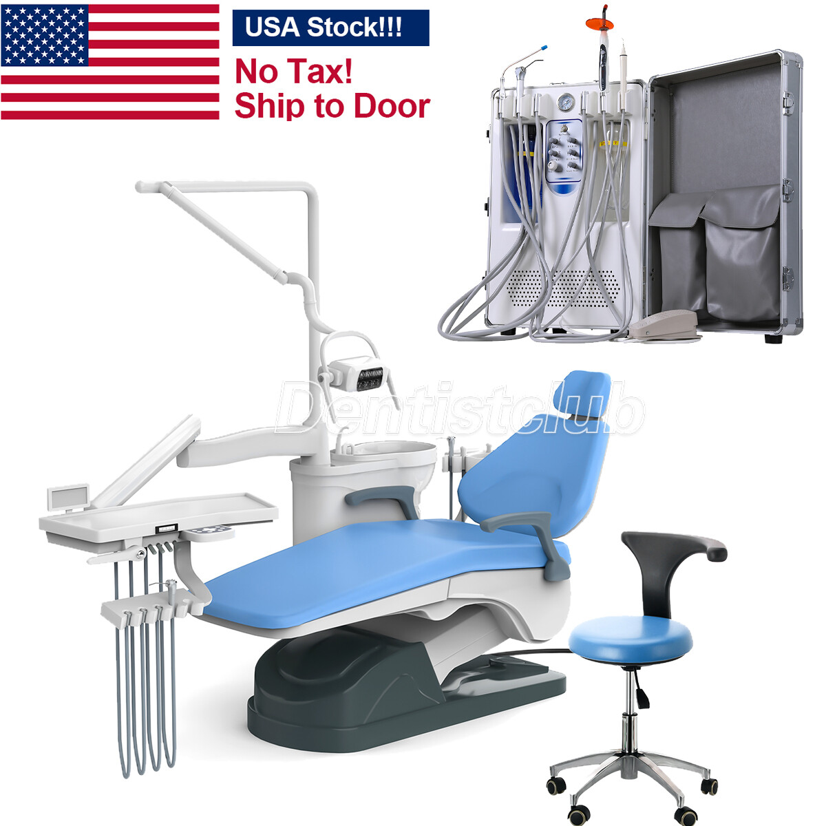 Dental Unit Chair DC Motor Computer Control/Delivery Suction Unit Air Compressor