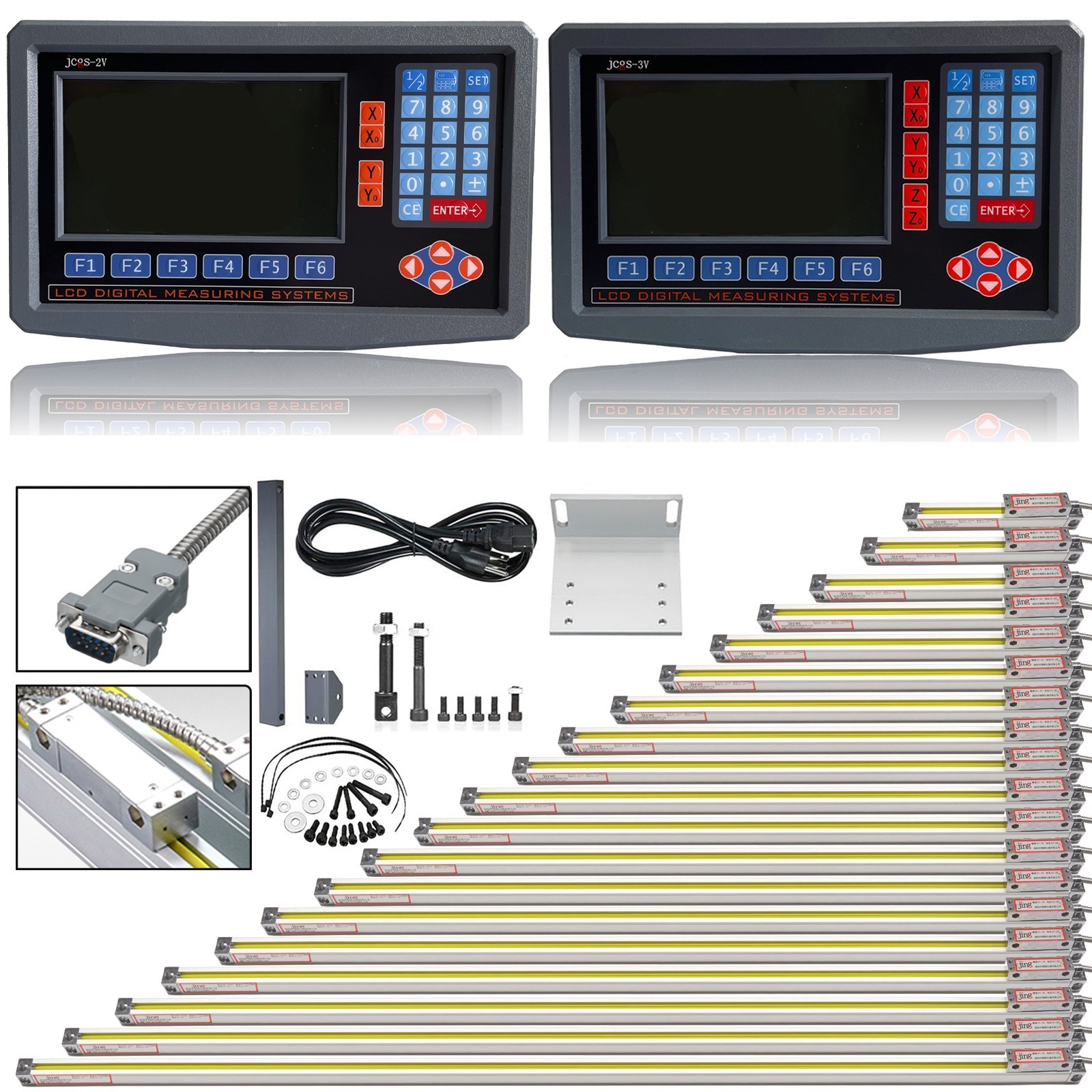 Digital Linear Scale 2/3Axis Readout DRO Display Sensor Mill Lathe EDM Grinding