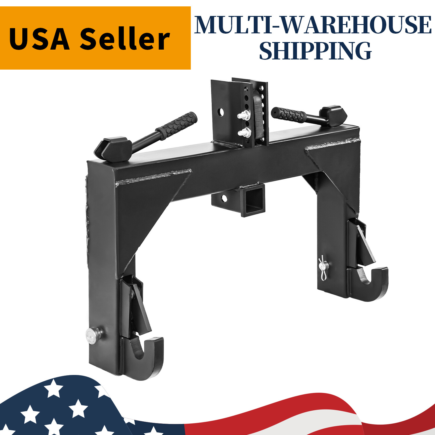 3-Point Quick Hitch Adapter for Category 1 & 2 – Attachment for Tractor Steel