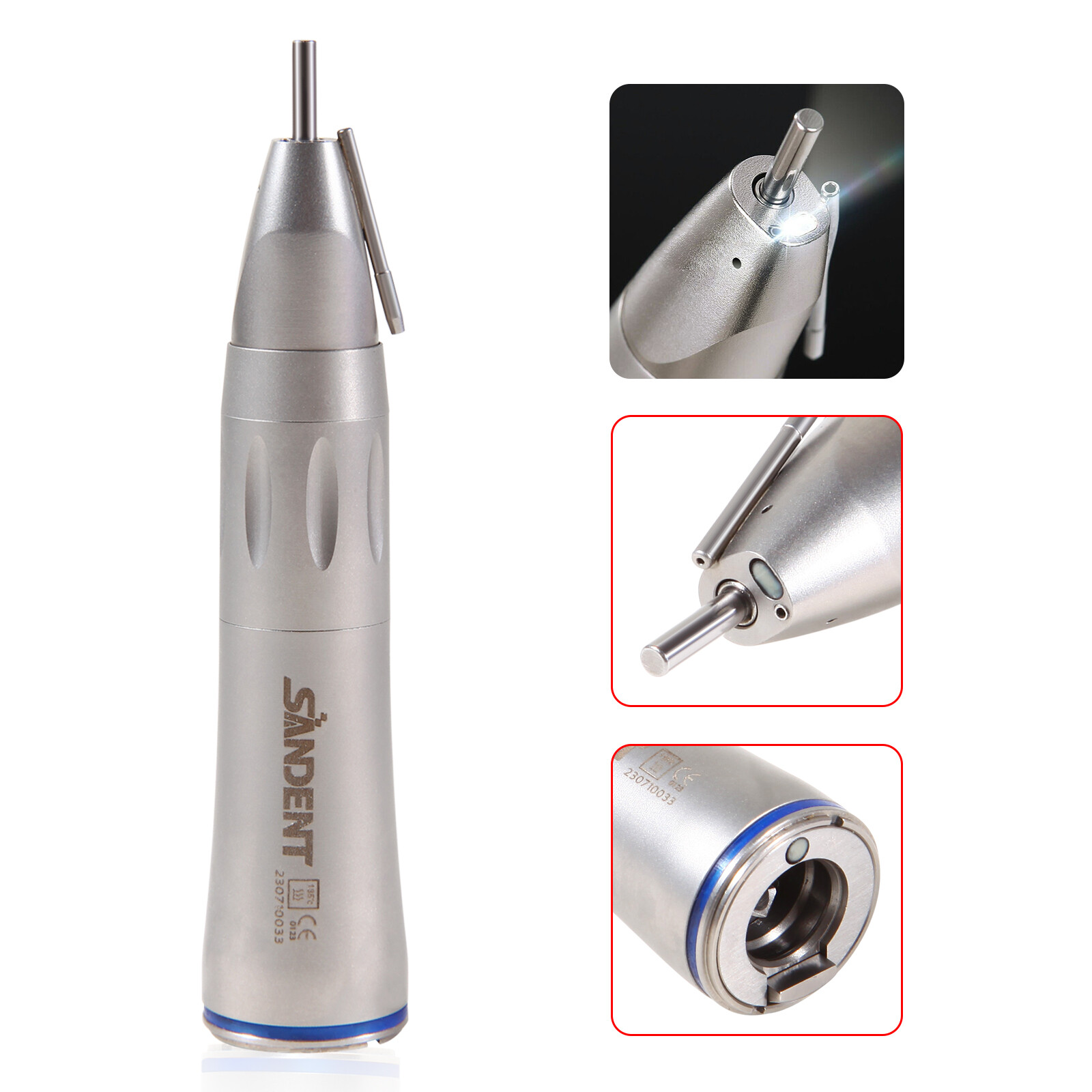 Dental 1:1 LED Optic surgical Straight Inner External Spray Handpiece NSK Style