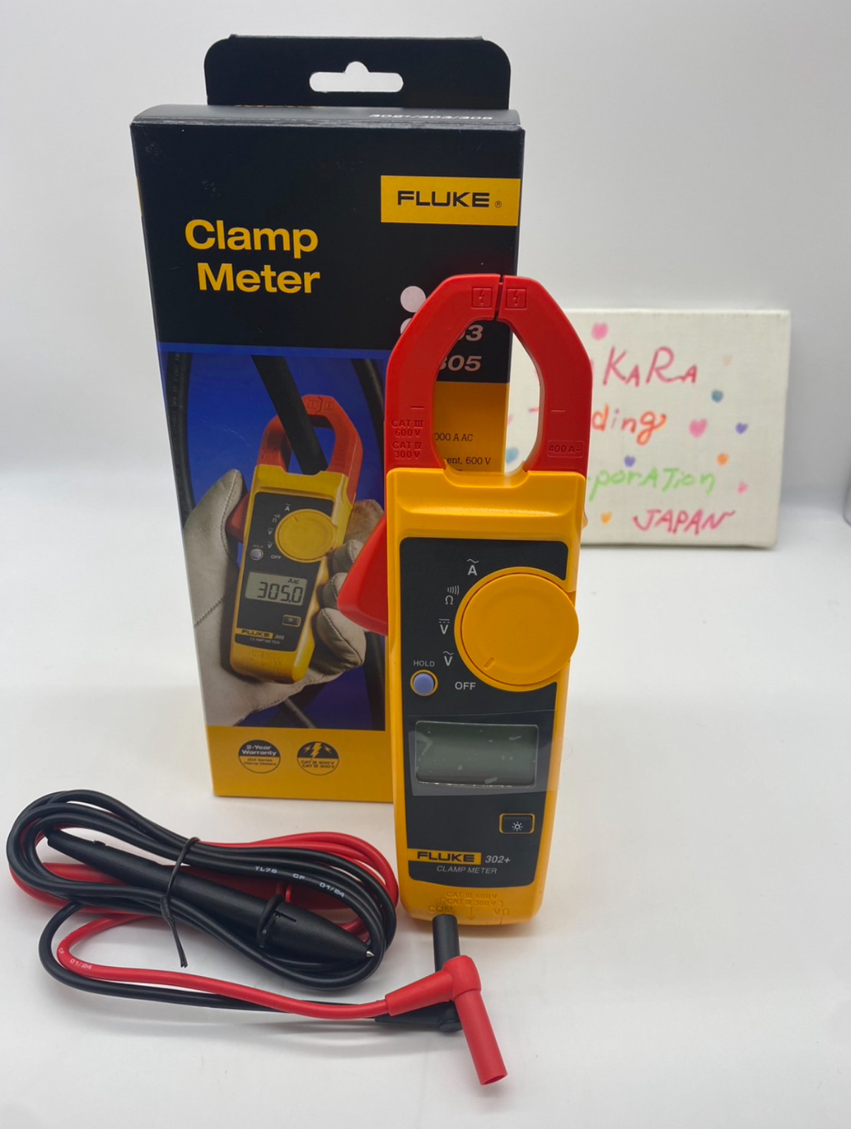 Fluke 302+ plus AC400A Clamp Tester AC/DC Volt Amp Multimeter Average Brand New