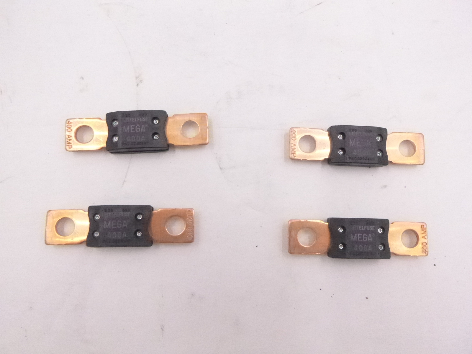 4 Pack Littelfuse 400A BoltDown Riveted Auto Time Delay Fuse 32V MEGA 0298400
