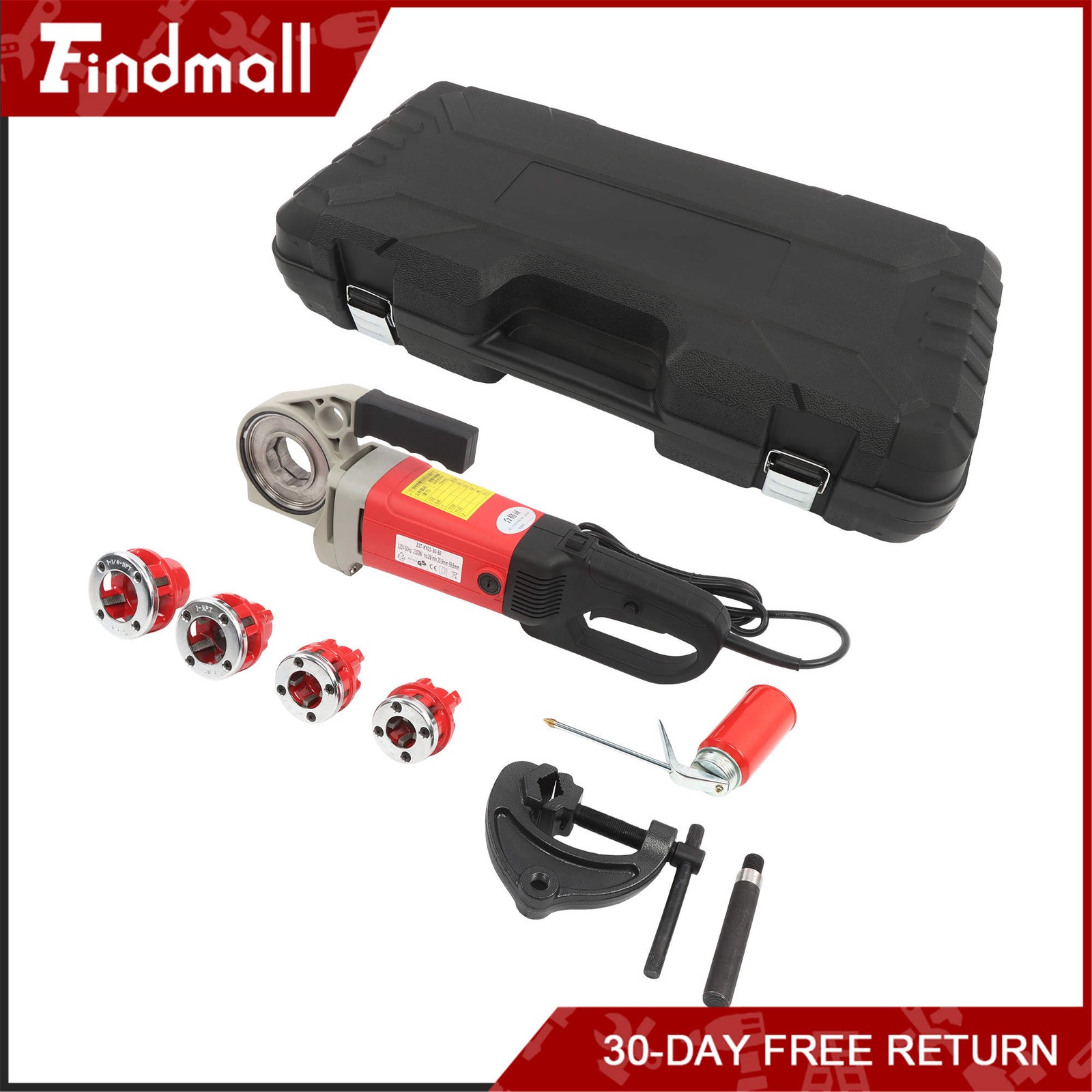 Findmall 2300W Pipe Threading Machine 1/2-1-1/4″ Electric Threader 4 Blades