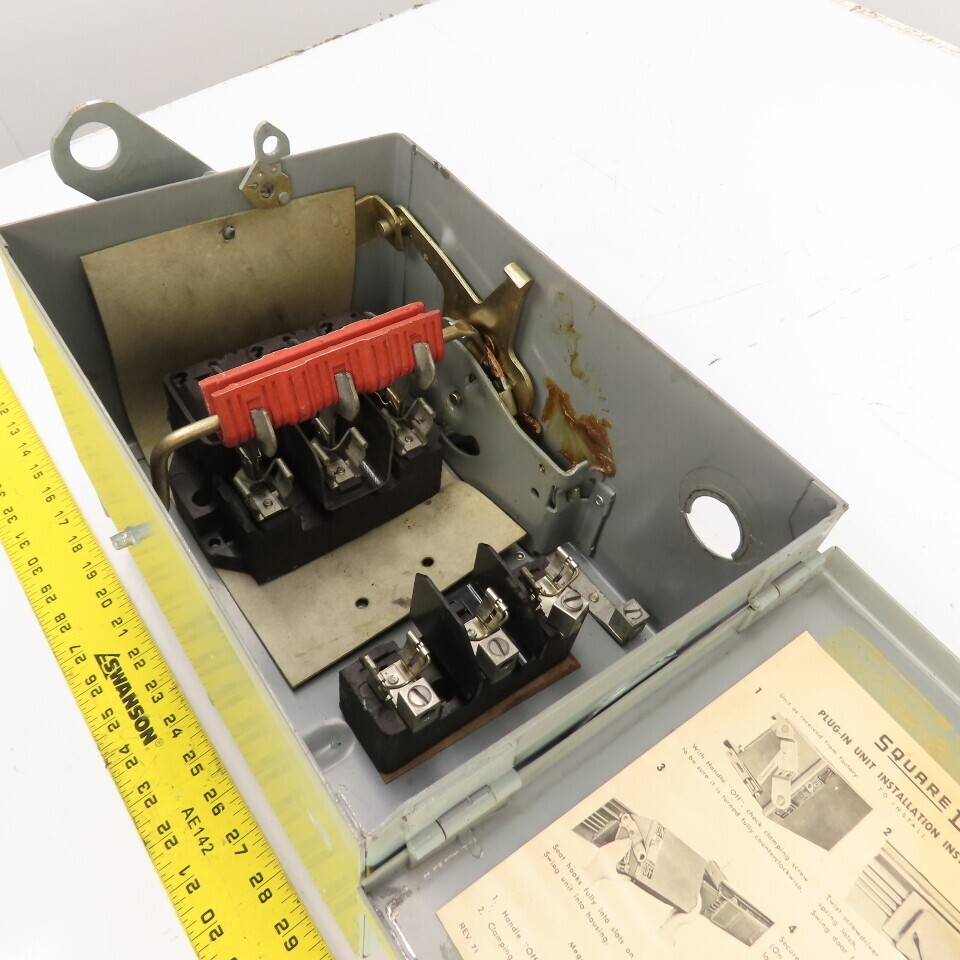 Square D PQ-3603G I-Line Fusible Busway Plug Switch Unit 30A 3P 3W 600V