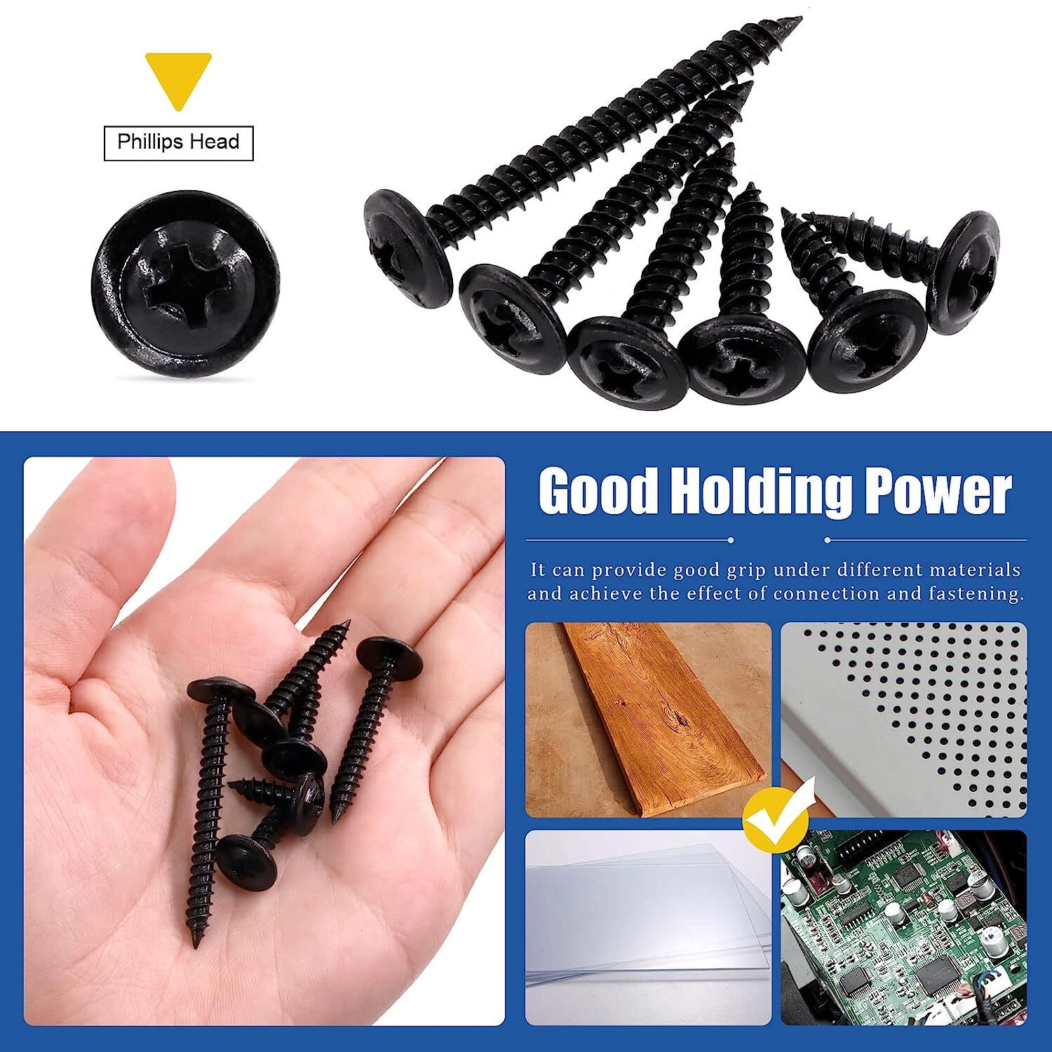 Modified Truss Head Self piercing sharp point Screws #8x 1/2″- 3″ K-Lath Black