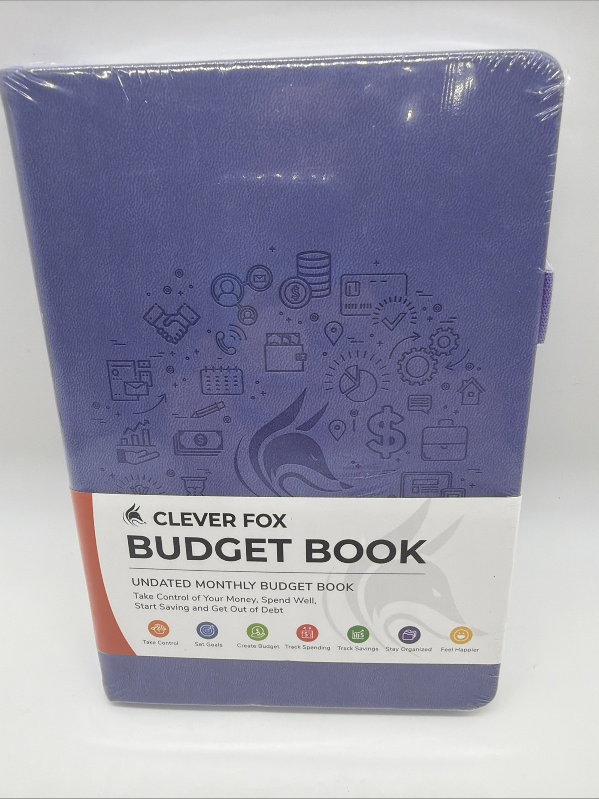 Clever Fox Budget Book Undated Monthly Budget Planner (Purple) NEW