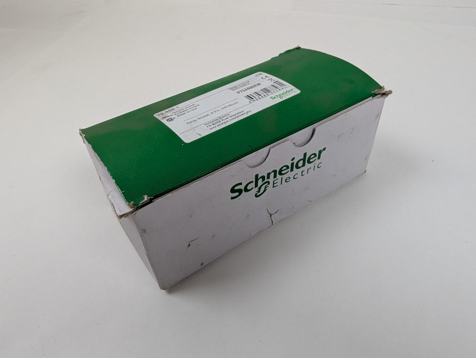 10 Schneider 70-459-1 Relay Socket 10A 300V 8 Pin DIN Mount Screw Terminals NEW