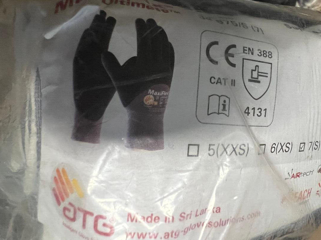 MaxiFlex Ultimate Micro Foam Nitrile Grip Coated WORK GLOVES 12 PAIR 34-875/S(7)