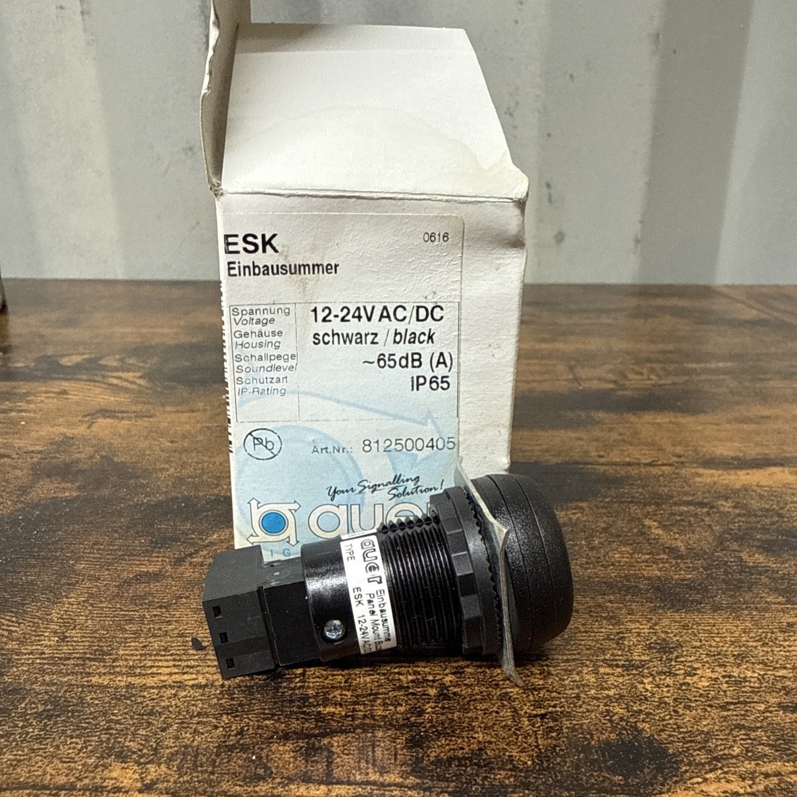 Auer Alarm Panel Mount Buzzer 12-24V AC/DC ~65dB (A) IP65