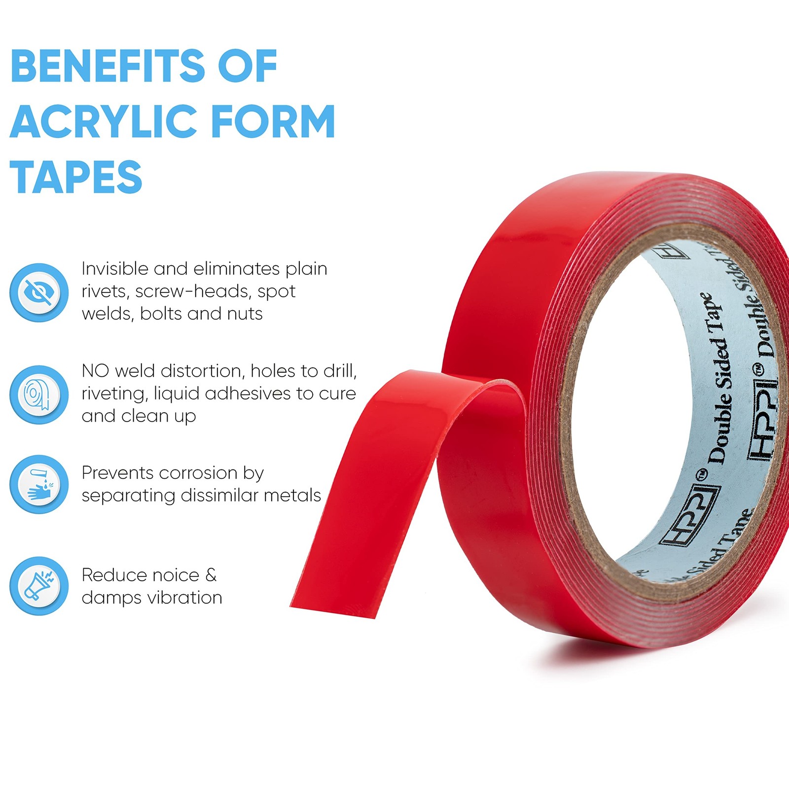 HPP Double Sided Tape Clear,Heavy Duty Tape, Strong and Permanent for Outdoor…