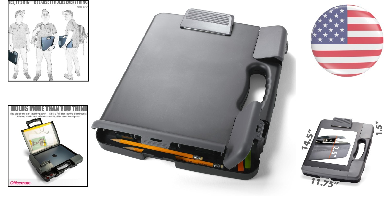 Lightweight A4 Clipboard Storage Case with Strong Metal Clip for Everyday Use