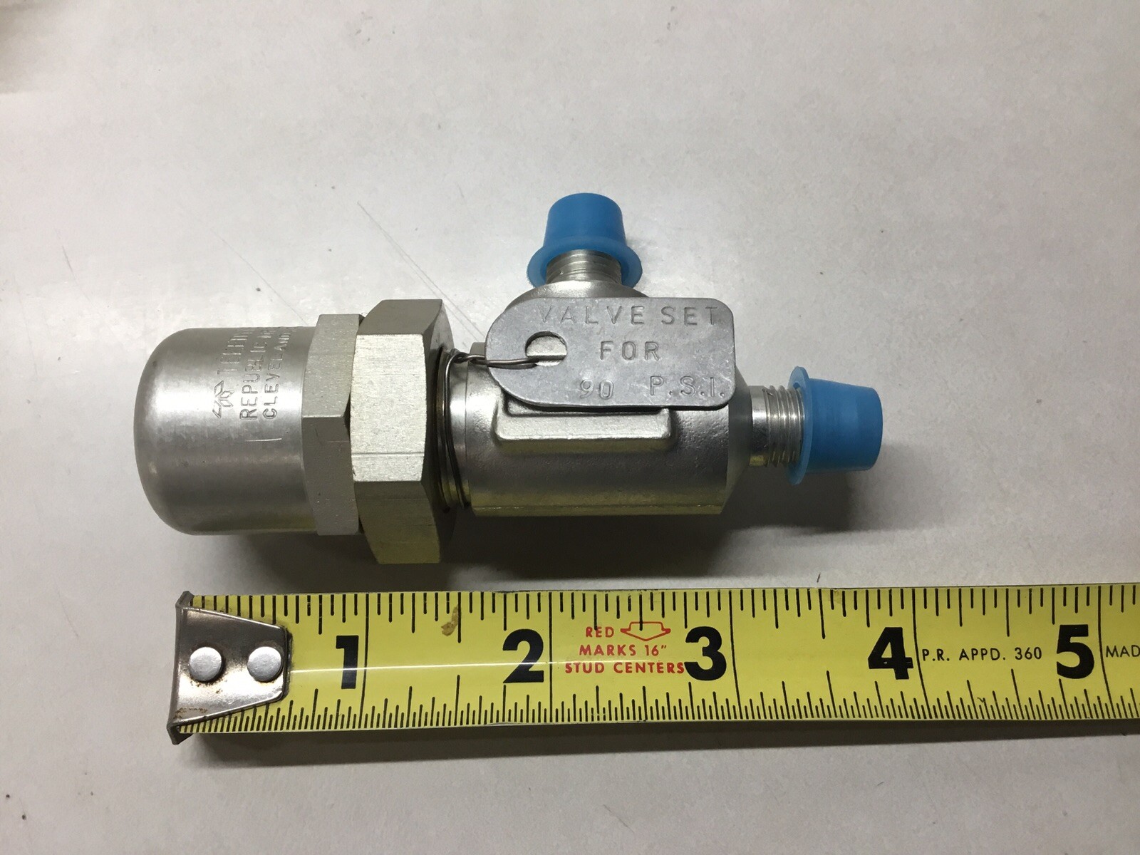 Safety Relief Valve 5-664-8 New Surplus Adjustable PSI Teledyne Republic 