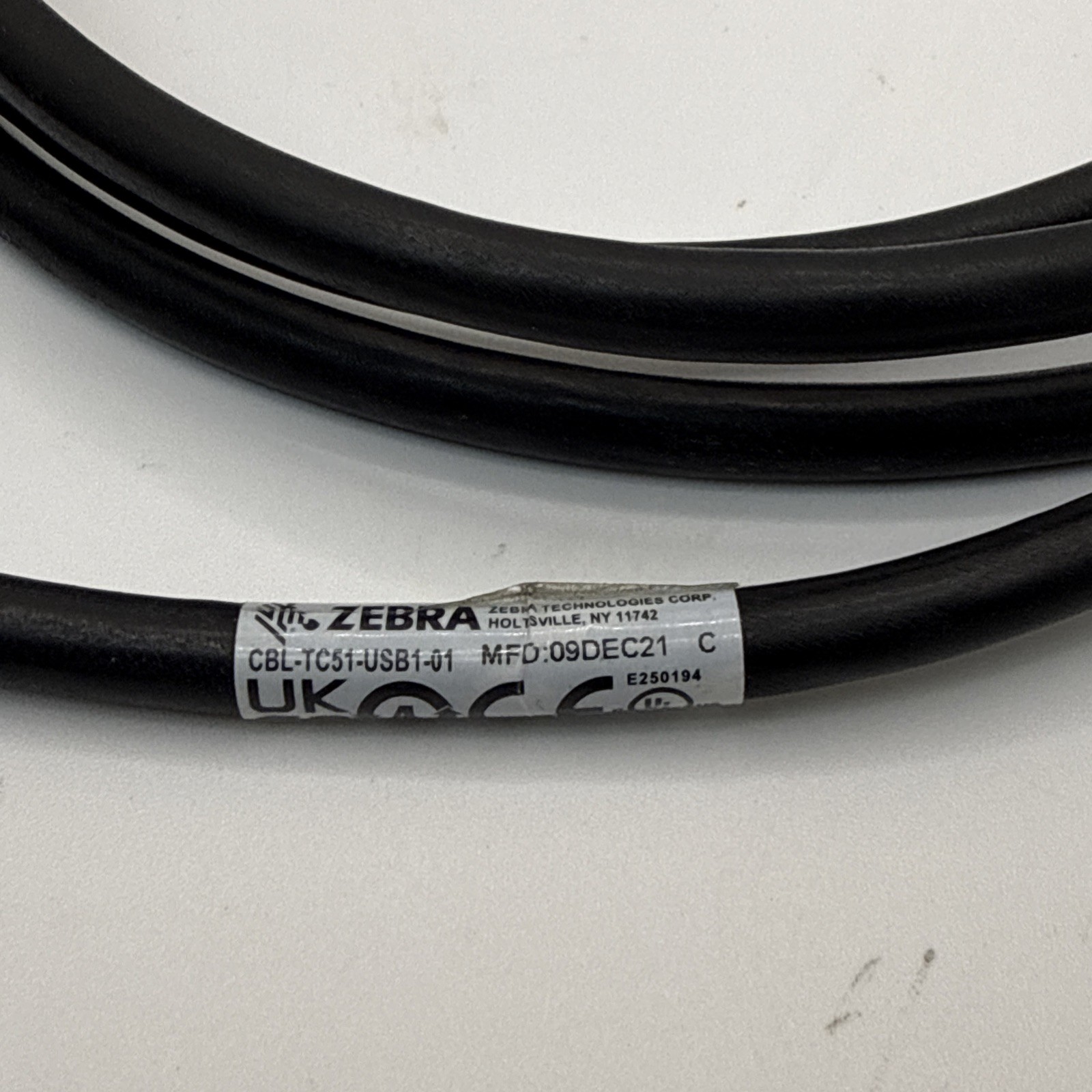 OEM Zebra CBL-TC51-USB1-01 USB Data Charge Cable TC51 TC510K TC52 TC56 TC57