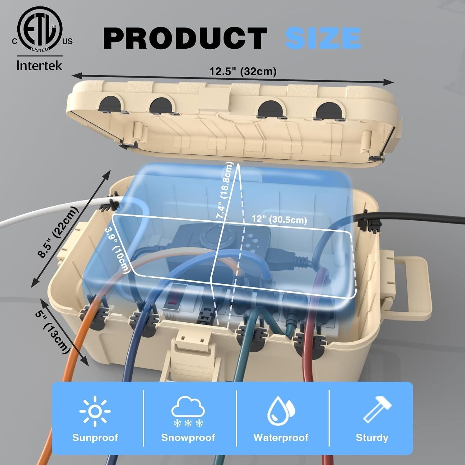 Weatherproof Connection Box for Outdoor Use – Secure Extension Cord Protection