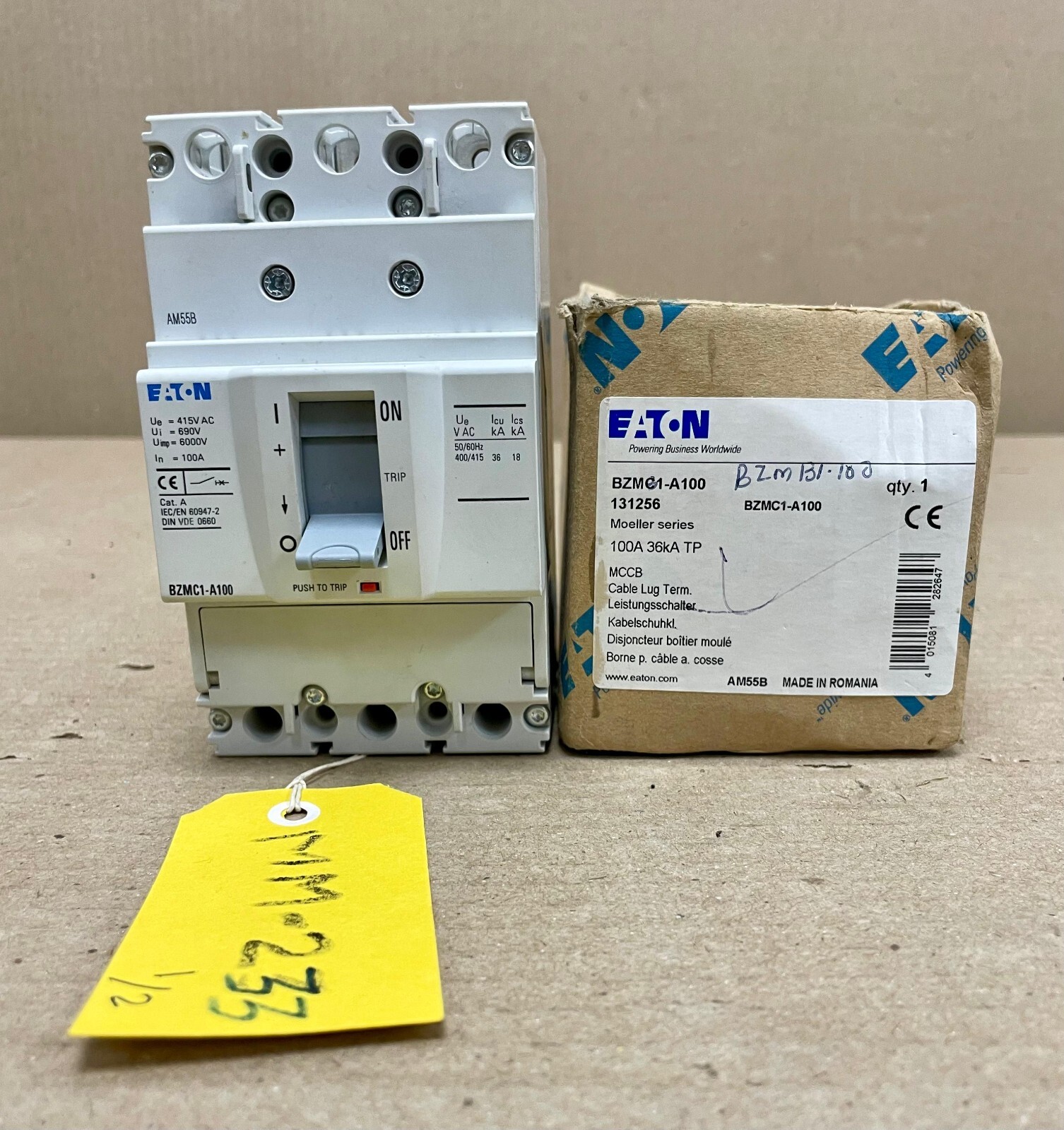 Eaton BZMC1-A100 Molded Case Circuit Breaker 100 Amps 3P #New