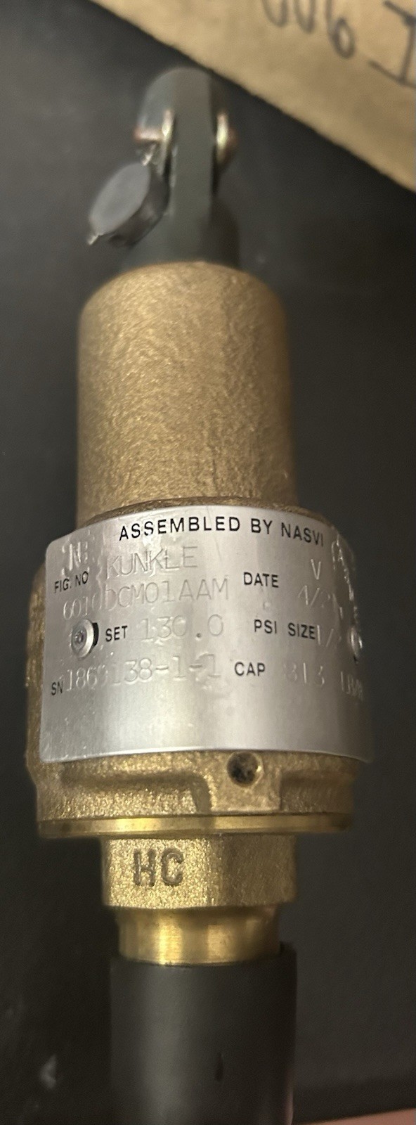 Kunkle 6010 DCM01AAM Bronze Manual Pressure Relief Valve 1/2in x 1in 130 PSI