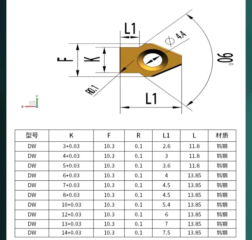 CNC Machining Center Broaching Tool Keyway Slotting Tool Holder DW/DA Series
