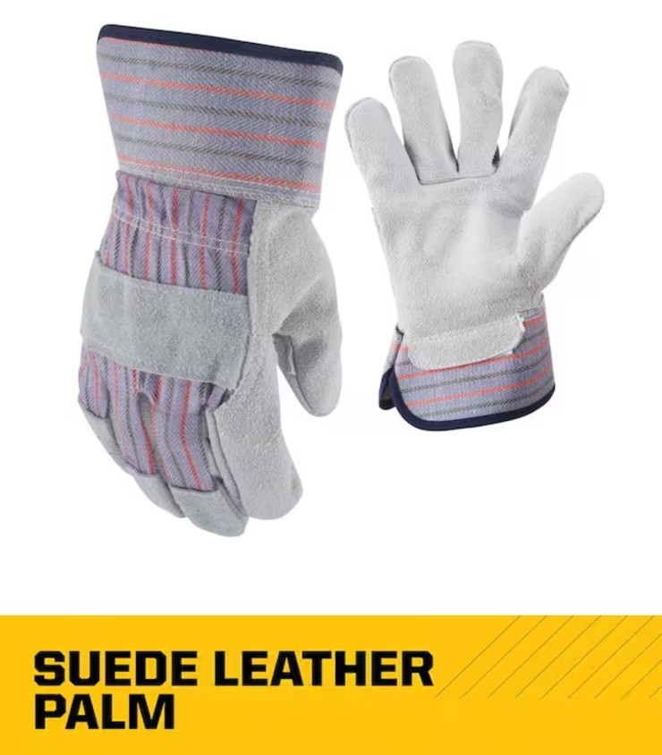 Lot Of 12 – Firm Grip Leather-Palm Size: Large Gloves – 3 Pairs Per Pack All New