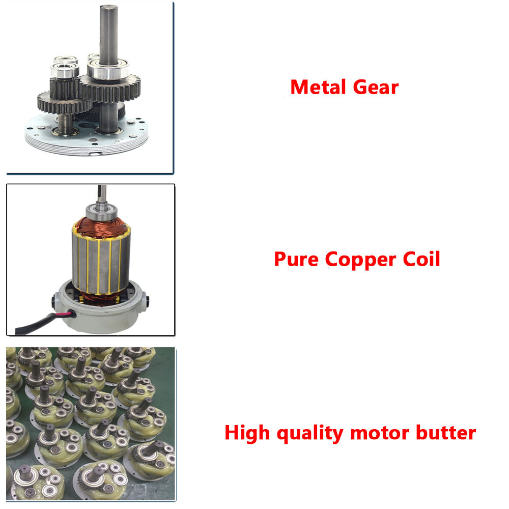 DC 12V/24V Micro Silent Metal Gear Motor 10RPM to 600RPM 2D30-24GN
