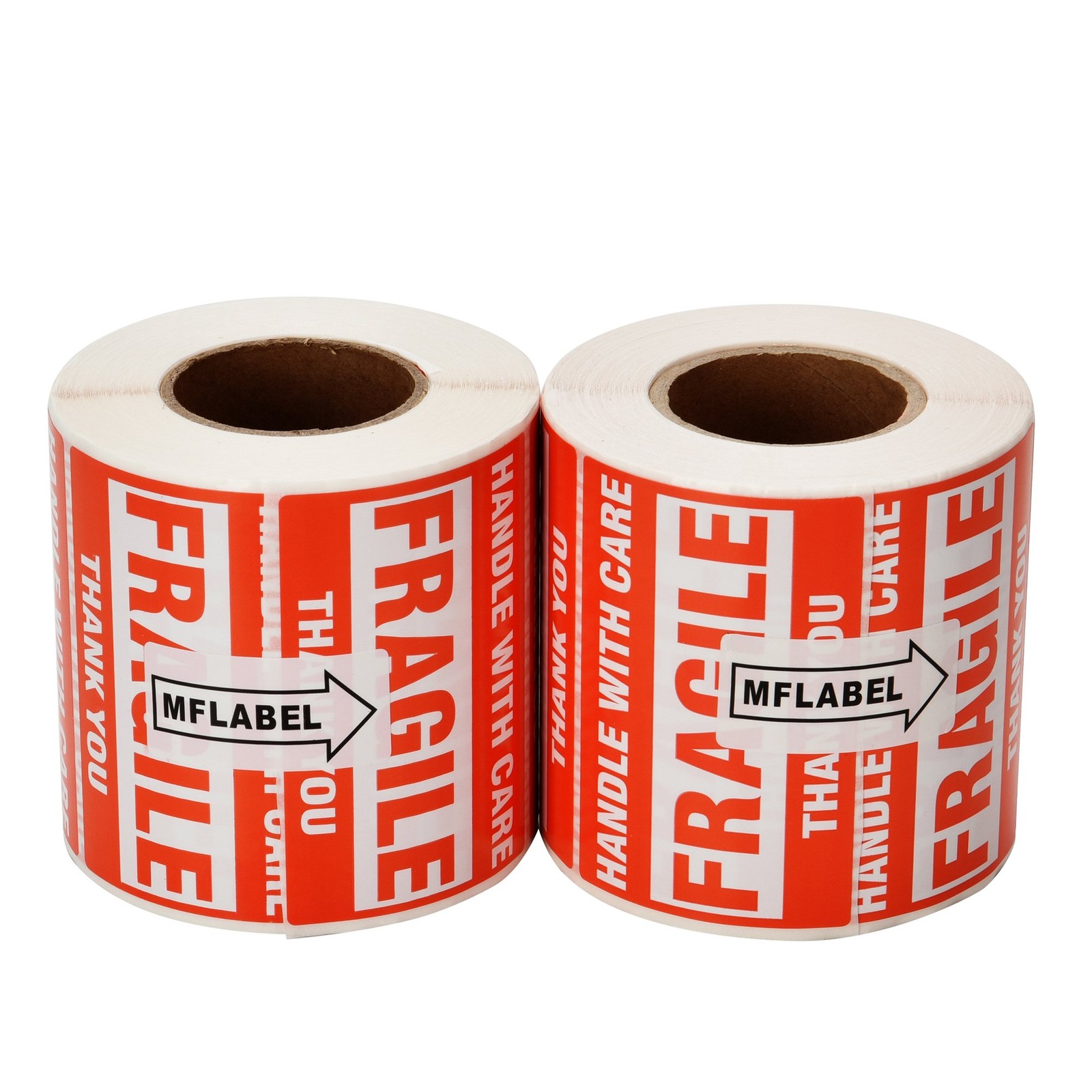 2000 Fragile Stickers 2×3 Handle with Care Thank You Warning Label 500 / Roll