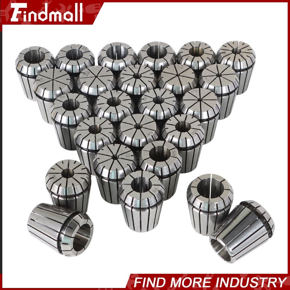 25 Pack Collet Set ER32 Collet Chuck 1/16 inch-3/4 inch Holder Spring Collet Set