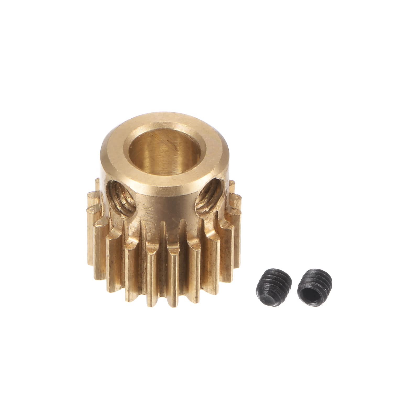 uxcell Pinion Gear Set Brass Motor Rack Straight Spur Gear with Step 0.5 Mod …