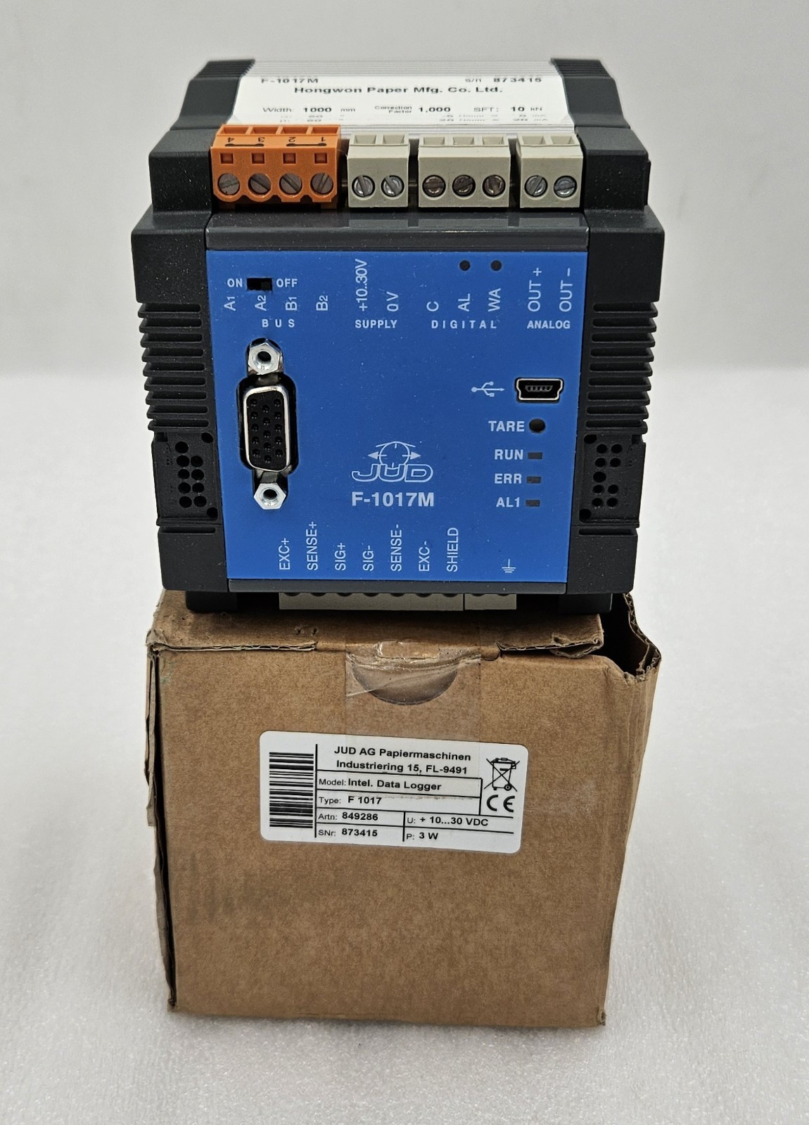 JUD F-1017M INTEL. DATA LOGGER [FAST SHIPPING]