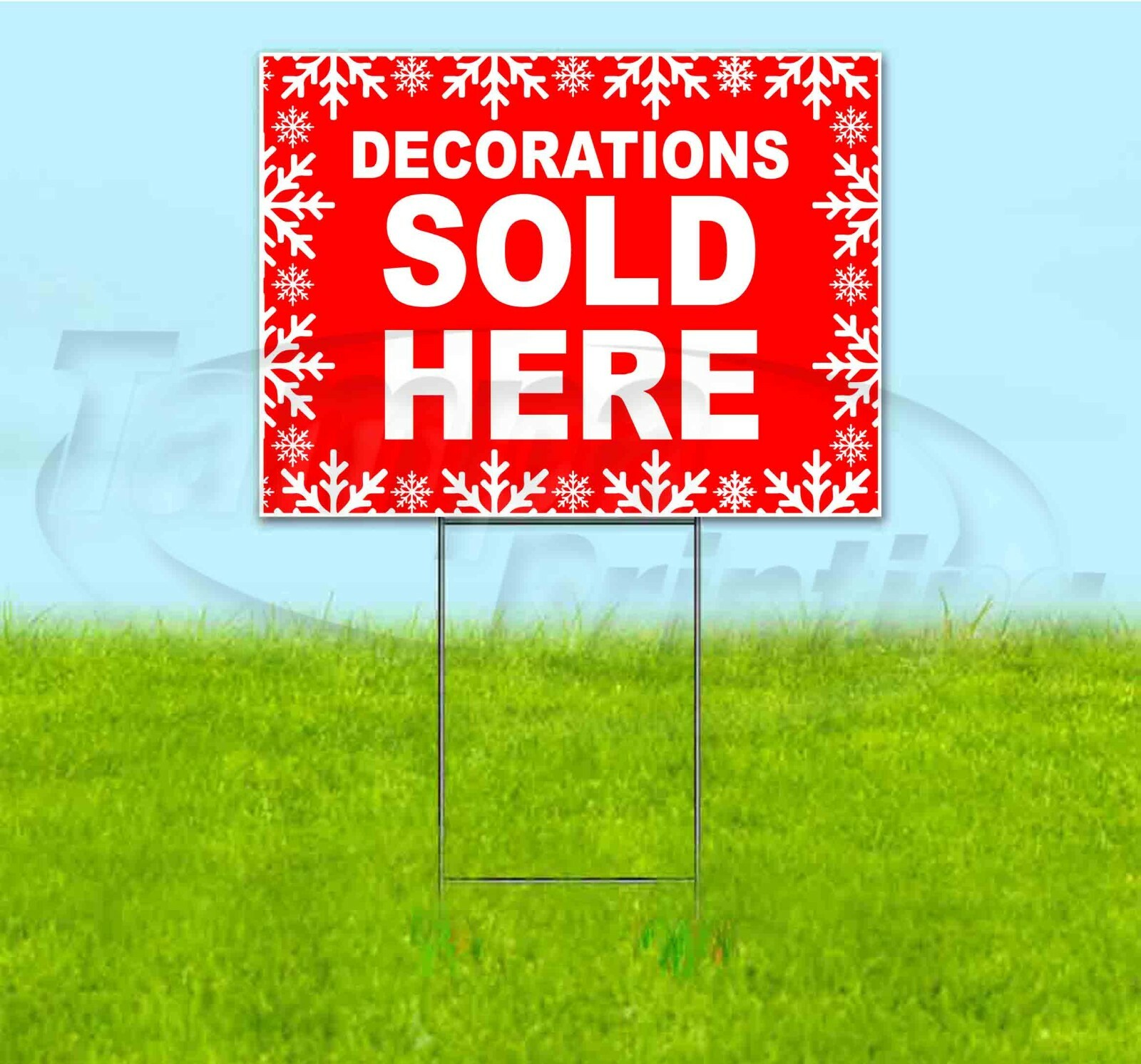 DECORATIONS SOLD HERE 18×24 Yard Sign WITH STAKE Corrugated Bandit USA HOLIDAYS