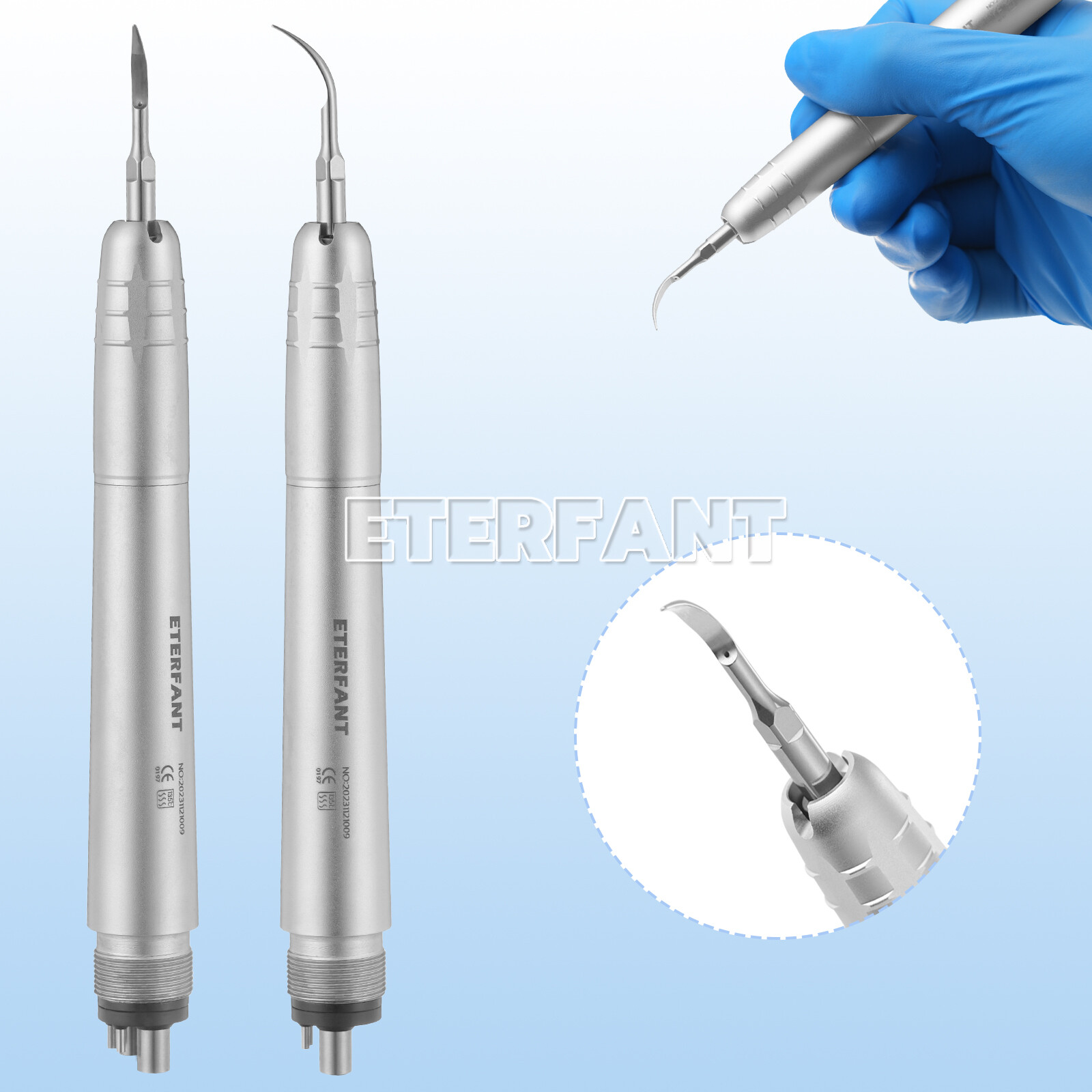 ENTERFANT Dental Ultrasonic Air Perio Scaler Handpiece Hygienist 4H 3Tips G1,2,4