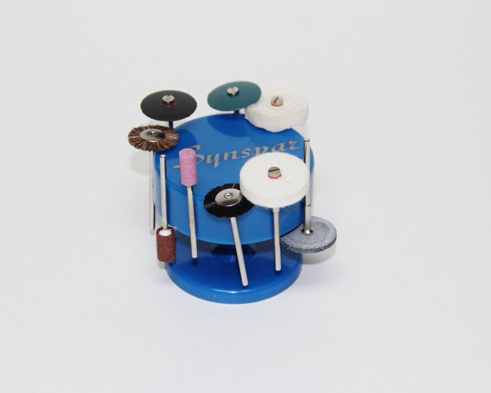 NEW ROUND MAGNETIC DENTAL LAB BUR HOLDER STAND STATION BLUE HOLDS FG & RA BURS