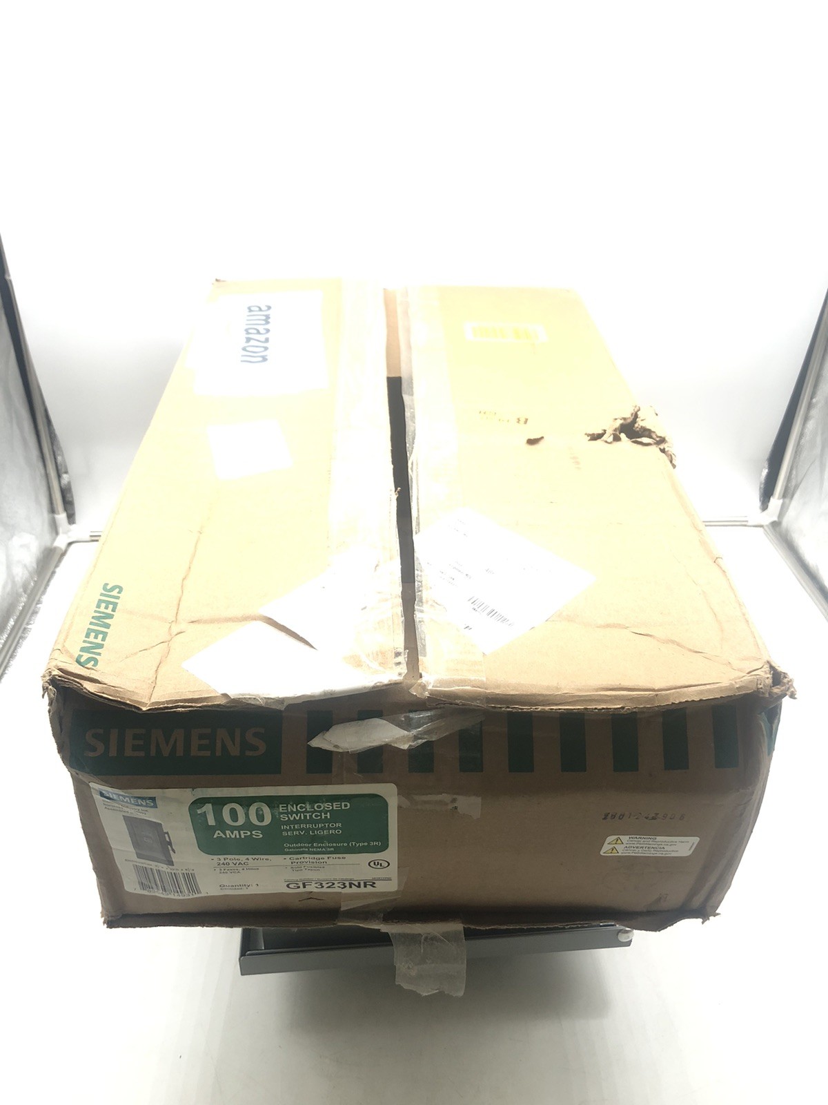 Siemens GF323NR 100 Amp 240 VAC 3 Pole NEMA 3R Outdoor Fusible Disconnect *