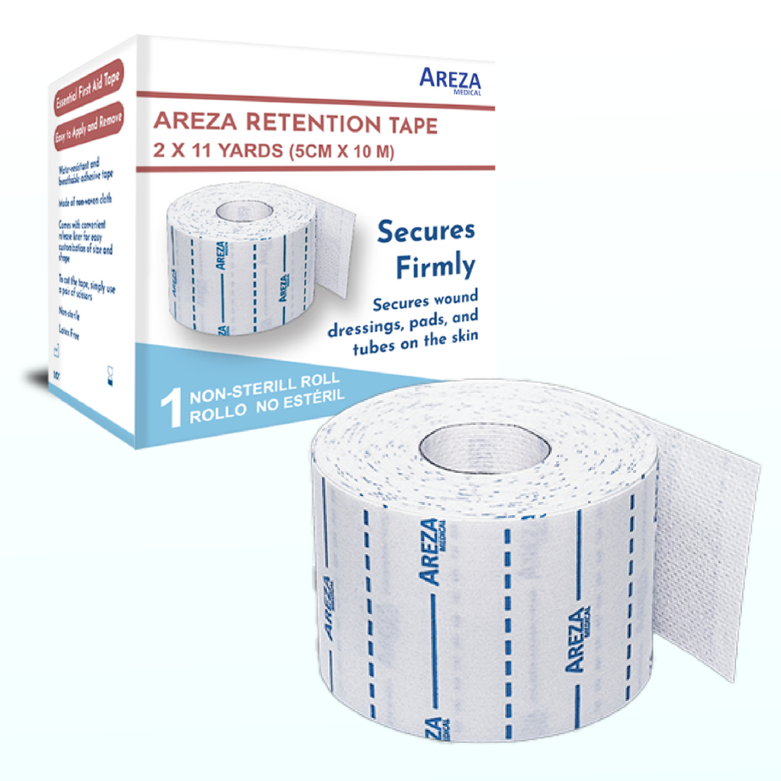 Areza Retention Tape (Surgical Tape) 2″ x 11 Y (1 ROLL)