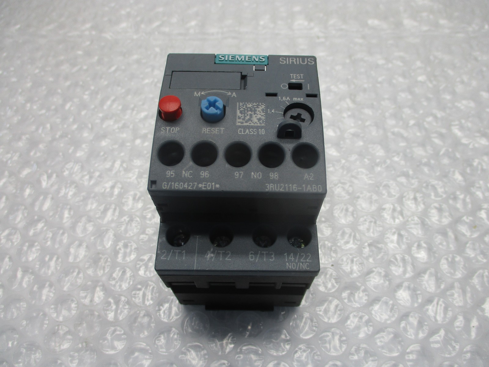 SIEMENS 3RU2116-1AB0 OVERLOAD RELAY 1.1-1.6AMP NSNP