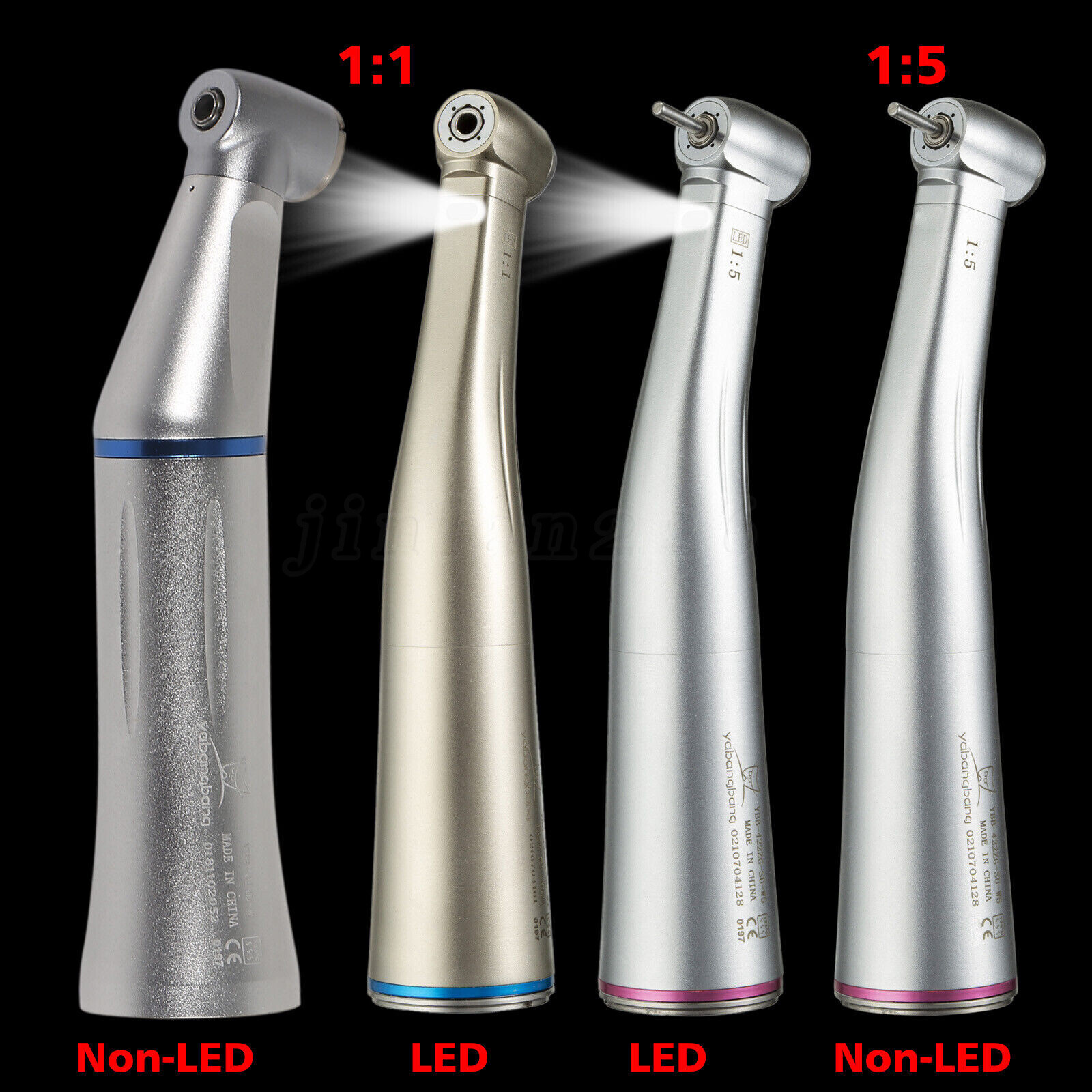 Yabang Dental 1:1/1:5 Increasing Contra Angle Handpiece Fit NSK Electric Motor