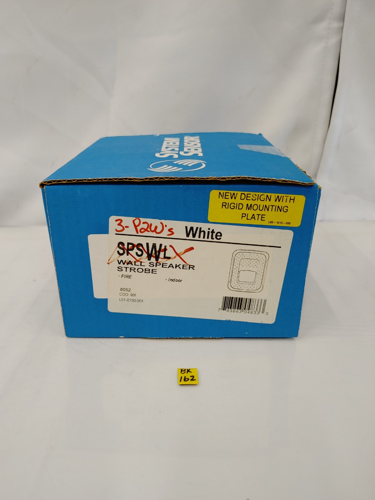 (LOT OF 3) System Sensor P2W Fire Alarm Horn Strobe Wall White *WRONG BOX*