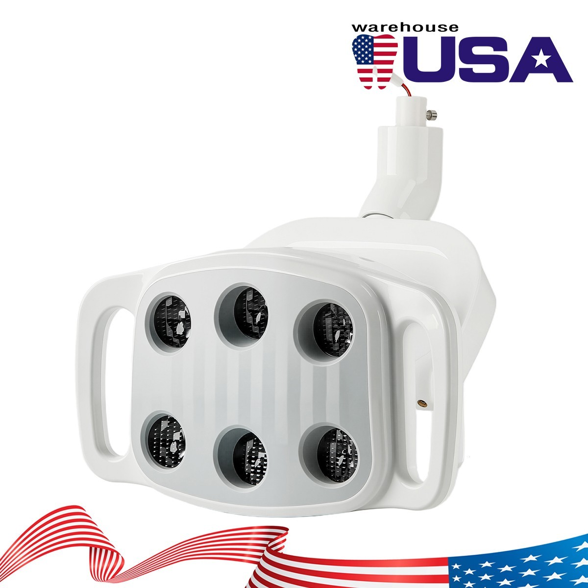 Dental 6 LEDs LED White Light Operating Lamp 30000lux Induction For Unit Chair