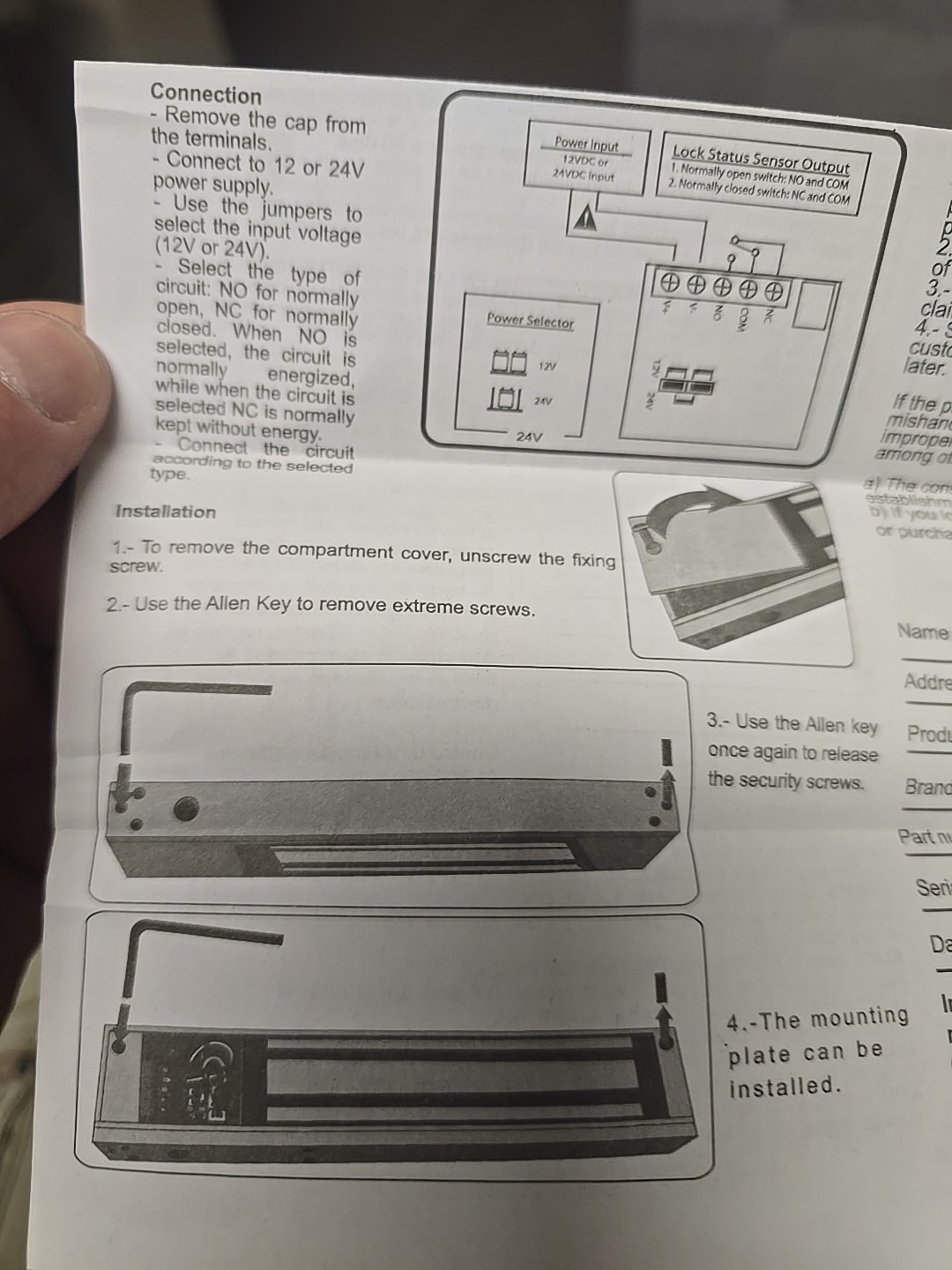 Electromagnetic Lock with 600Pound Holding Force.