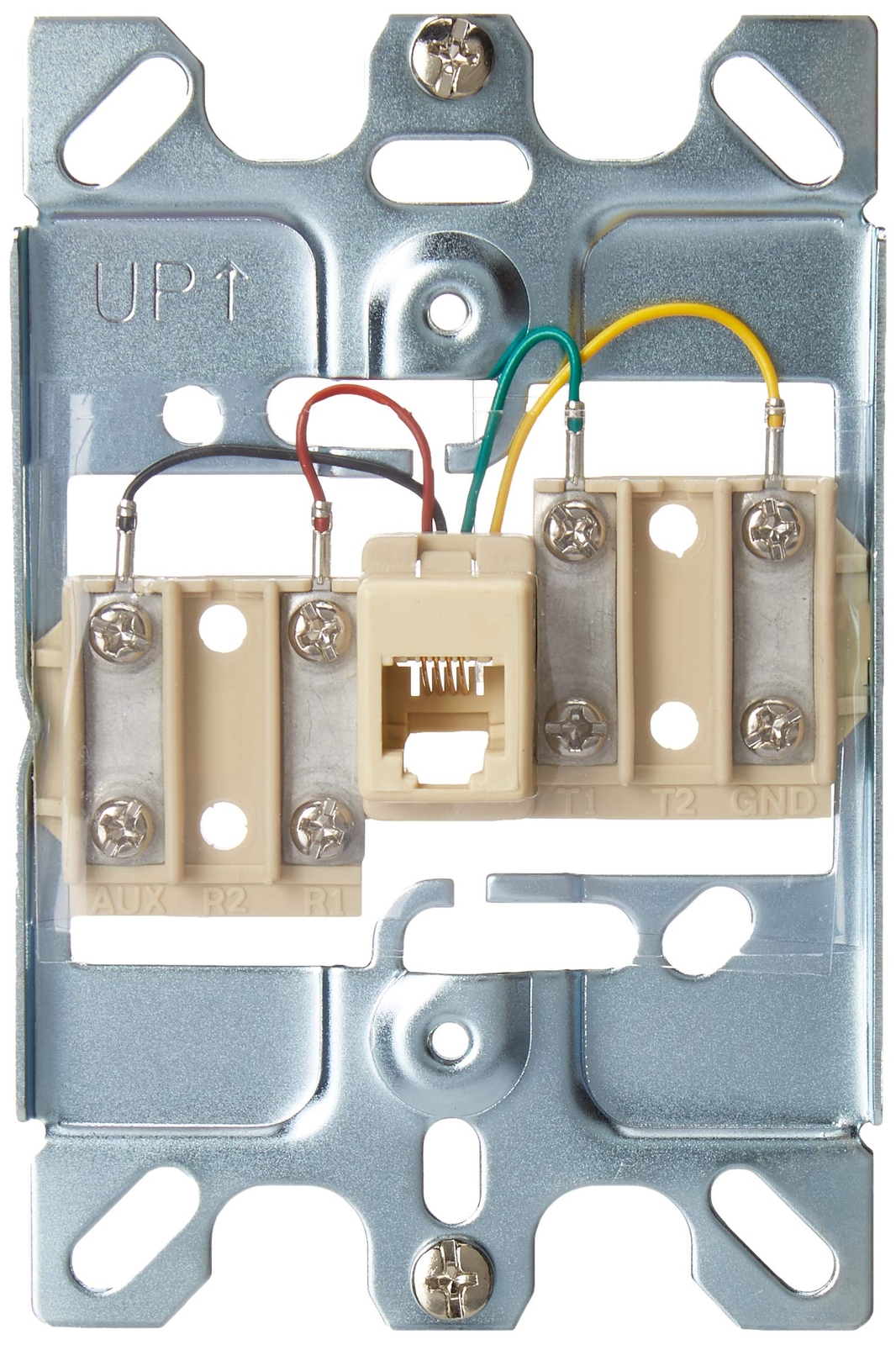 Leviton C0256-SS Telephone Wall Phone Wallplate Surface Mount Jack
