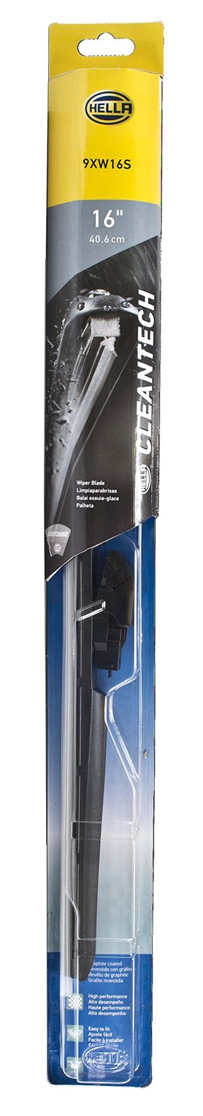 Hella OE Quality 16 Inch All Seasons Nano- Coated Rubber Cleantech Wiper Blad…