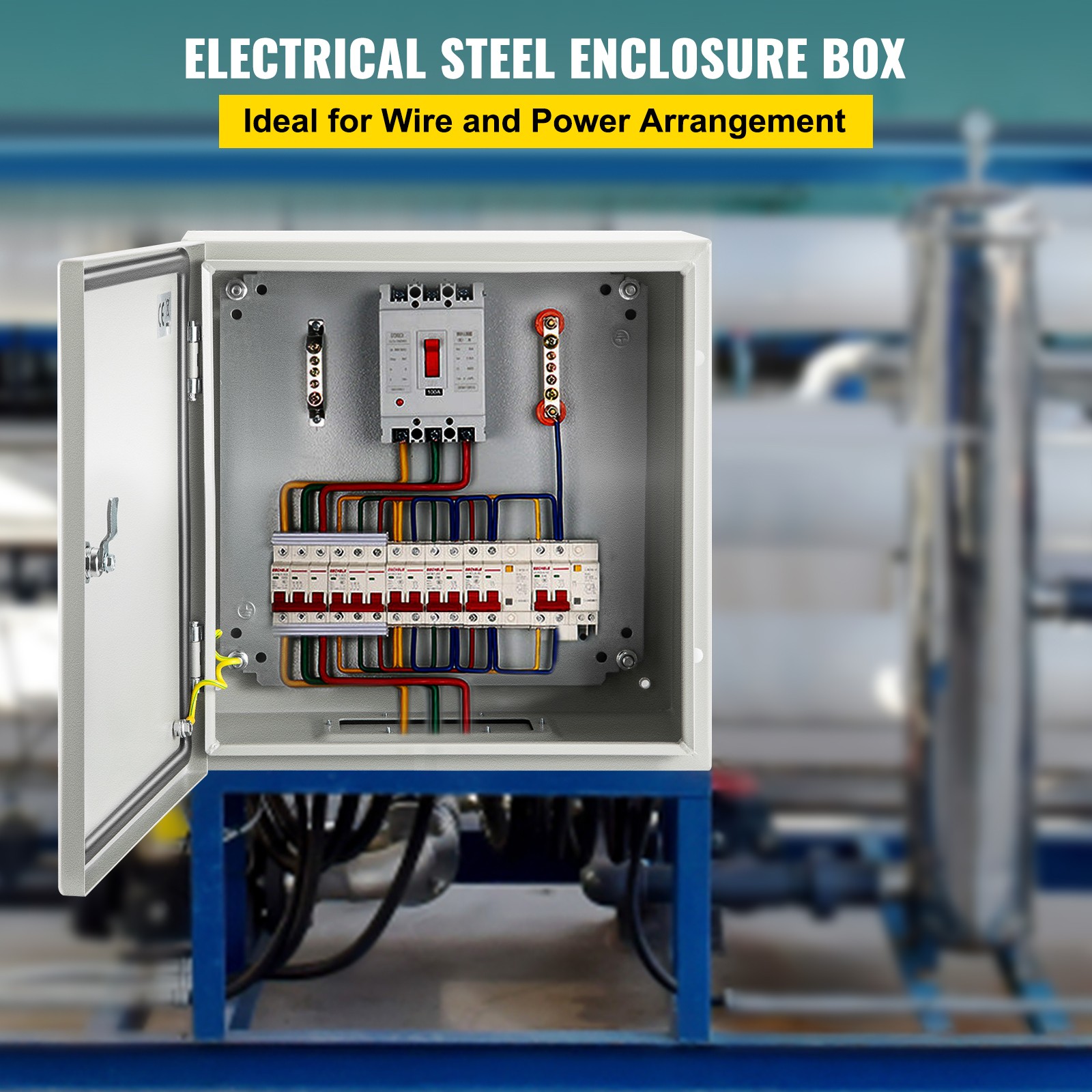 VEVOR Steel Electrical Box Electrical Enclosure Box 12x12x8» Carbon Steel IP65
