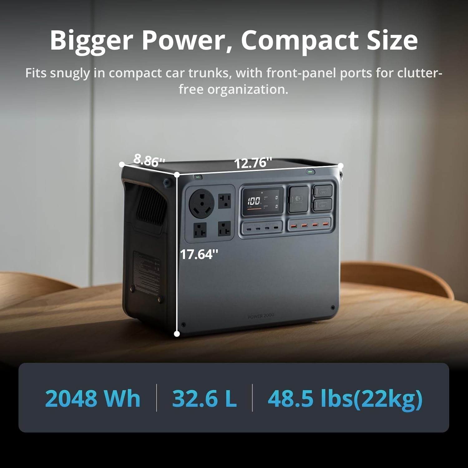 DJI Power 2000 Portable Power Station 2048Wh 3000W Solar Generator Backup UPS RV
