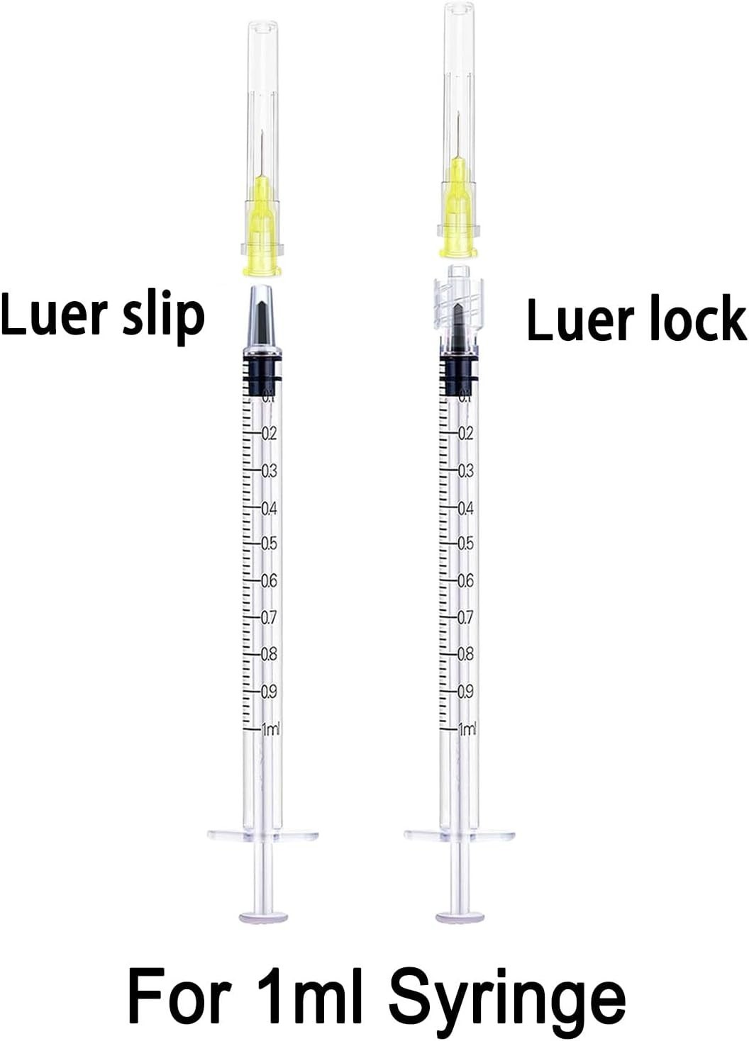 Disposable Luer Lock Needle 30Ga 5/16 Inch 8mm 100Pack(30Ga-5/16IN)